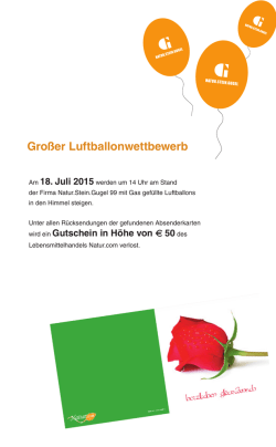 Gro&szlig;er Luftballonwettbewerb - natur-stein