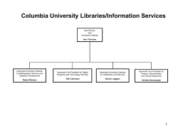 Organization Charts - Columbia University Libraries
