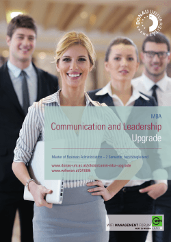 Communication and Leadership Upgrade
