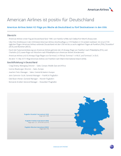American Airlines ist positiv für Deutschland