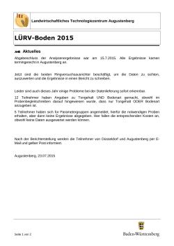 LÜRV-A 2015 aktuell