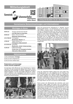 Mitteilungsblatt Nr. 19 - Gemeinde Schemmerhofen