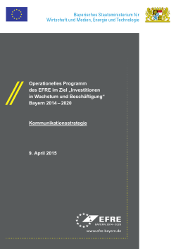 Kommunikationsstrategie, Stand April 2015