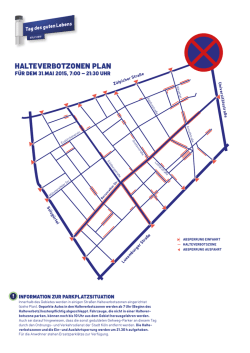 HALTEVERBOTZONEN PLAN - Tag des guten Lebens