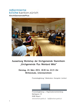 Resultat Workshop Stammheim vom 24.3.2015