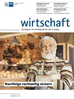 Nachfolge rechtzeitig sichern - Industrie