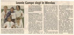 teonie Gampe`siegt in,Werdau . - TSV 1880 Gera