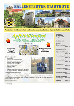 Ballenstedter Stadtbote Mai 2015