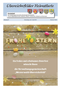 Heimatbote vom 02. April 2015 - VG Westerwald