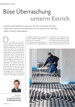 B&ouml;se &Uuml;berraschung unterm Estrich