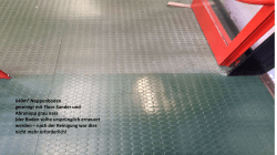 640m² Noppenboden gereinigt mit Floor Sander und Abranopp grau