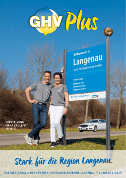 erste Ausgabe - Gewerbe- und Handelsverein Langenau