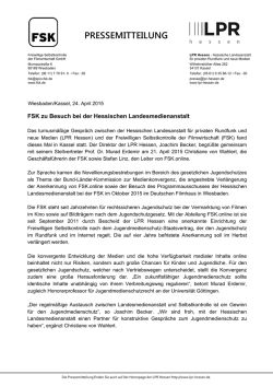 FSK zu Besuch bei der Hessischen Landesmedienanstalt