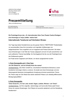 Pressemitteilung - Tanja Liedtke Foundation