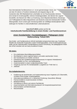 einen Sozialarbeiter / Sozialp&auml;dagogen / P&auml;dagogen (m/w)