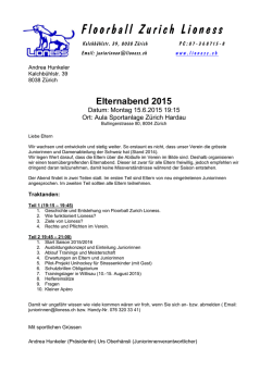 Einladung Elternabend 2015