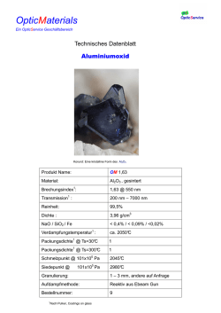 Al2O3 - Technisches Datenblatt