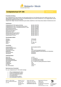 Goldplattierbad GP 206 - Heimerle + Meule GmbH