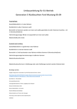 Umbauanleitung f&uuml;r Mustang R&uuml;ckleuchten
