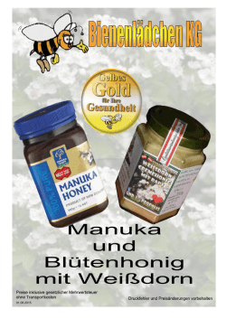Manuka und Honig mit Weißdornkatalog als PDF