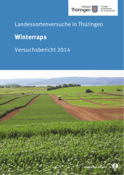 Landessortenversuche in Thüringen - Winterraps