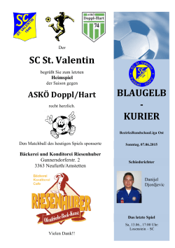 Blau Gelb Kurier - SC St. Valentin