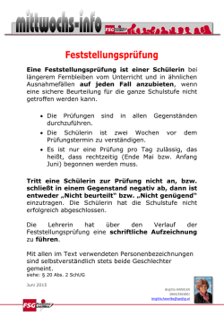 Feststellungspr&uuml;fung