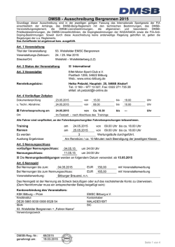 DMSB - Ausschreibung Bergrennen 2010
