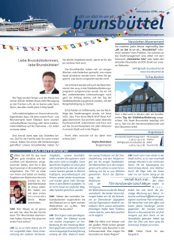 Newsletter Stadtmanagement Brunsbüttel April 2015
