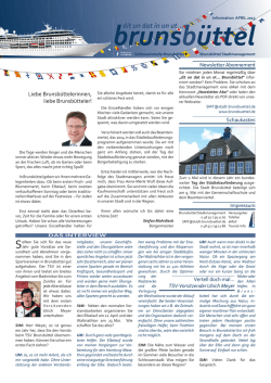 Newsletter Stadtmanagement Brunsbüttel April 2015