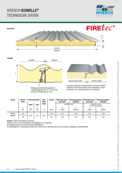 Technisches Datenblatt Hoesch isowelle® FIREtec