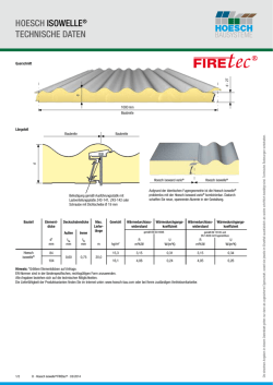 Technisches Datenblatt Hoesch isowelle&reg; FIREtec