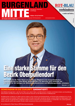 Eine starke Stimme f&uuml;r den Bezirk Oberpullendorf