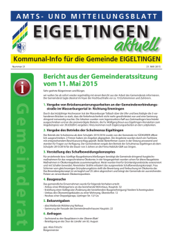 EIGELTINGEN EIGELTINGEN G emeindera t