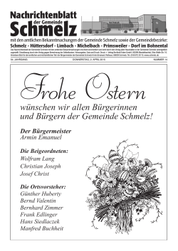Ausgabe 14/2015 - Gemeinde Schmelz