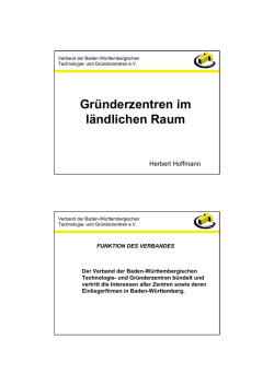 Gr&uuml;nderzentren im l&auml;ndlichen Raum