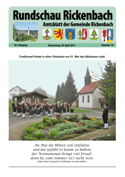 Amtsblatt #18 - Gemeinde Rickenbach