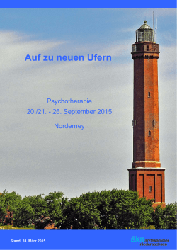 Programm Psychotherapie 2015
