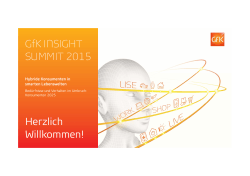 GfK Insight Summit 2015_Konsumentenverhalten 2025