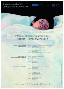 Interdisziplin&auml;res Traumdenken Theorien, Methoden, Analysen