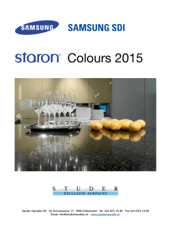 Colours 2015 - Studer Handels AG