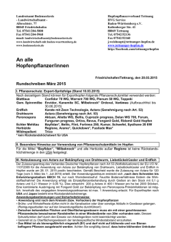 Hopfenbau-Rundschreiben M&auml;rz 2015