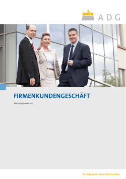 firmenkundengeschäft - Akademie Deutscher Genossenschaften ADG