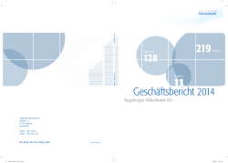 Geschäftsbericht 2014 der Augsburger Aktienbank AG