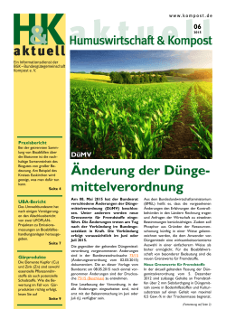 Aktuelle Ausgabe - Bundesgütegemeinschaft Kompost e.V.