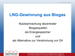 LNG-Gewinnung aus Biogas - Finsterwalder Umwelttechnik