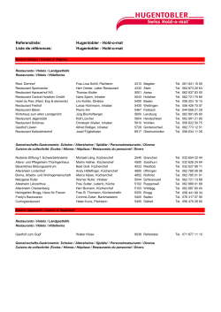 Referenzliste - Hugentobler Schweizer Kochsysteme AG