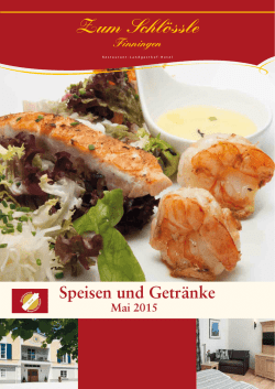 Speisekarte Mai 2015 - Zum Schlössle Finningen