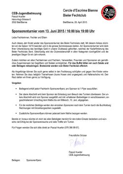 Info zum Sponsorenturnier (deutsch+franz&ouml;sisch