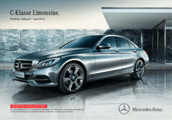Preisliste C-Klasse Limousine - Mercedes